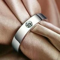 ราคา Ring for Men Silver Plated Moissanite Simulated Diamond Ring Wedding Ring Couple Rings Simple S925 Silver Plated Men's Ring Gift (1733518214737528061)