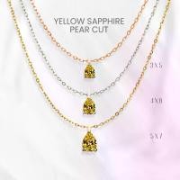 ราคา สร้อยคอบุษราคัมแท้ (Yellow Sapphire) หยดน้ำลักชัวรี่ เงินแท้ 925 ชุบทองคำขาว/ทอง /โรสโกลด์ จี้พลอย GEORGE Jewelry (1734216822446327035)