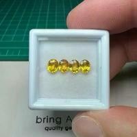 ราคา บุษราคัม (yellow sapphire) ขนาด 5x4 ม. พลอยธรรมชาติ พลอยสีเหลืองทองสวย ใส สะอาด (1733845707011097710)