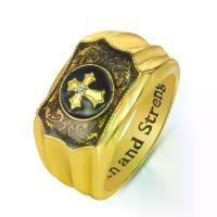 ราคา Faith Power Ring 18k Yellow Simulated Black Epoxy Cross Faith and Power Ring (1733354249053177819)