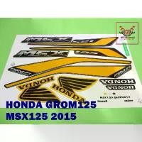 ราคา STICKER YELLOW-BLACK For HONDA GROM125 MSX125 GROM MSX (2015) // สติ๊กเกอร์ติดตัวรถ สีเหลือง-ดำ (1733996504915936516)