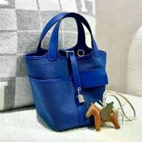 ราคา กระเป๋า Picotin Lock ใหม่สำหรับผู้หญิง, กระเป๋าผ้าใบผสมผ้าทอเรียบหนังแท้, กระเป๋าถือ stand oil merge a day bag ต้าร์ ผู้ชาย รับ หิ้ว กระเป๋า ทรง tote กระเป๋า ทรง หมอน กระเป๋า ถัง (1733505636178626371)