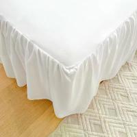 ราคา ชุดเครื่องนอน Princess Seersucker 4 in 1 สีทึบ ผ้าปูที่นอนรัดมุมเดี่ยว/หมอนเดี่ยว/กระโปรง ผ้าปูที่นอนขนาดคิงไซส์/ราช สีขาว (1730740067430533464)