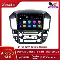 ราคา ซีคาน - เครื่องเล่นวิทยุหน้าจอสัมผัส QLED 2.5D ขนาด 9 นิ้ว ระบบ Android 13.0 สำหรับ Toyota Harrier ปี 1997 ระบบนำทาง GPS บลูทูธ ระบบเสียงรถยนต์ รองรับ Mirror Link 4G WiFi Carplay (1734217967312799468)