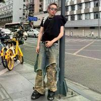 ราคา ">>ยีนส์คาร์โก้ลายพราง Unisex : งานปักหนา + ดีไซน์ 2 ชิ้นปลอม • ทรงหลวมเอนกประสงค์" ขาสั้น ผู้ชาย กางเกง ทหาร ไอ กัน งาน แท้ กางเกงยีนส์ ไป ทะเล hara (1731682541516784681)