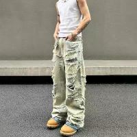 ราคา กางเกงยีนส์ขาด ดีไซน์ซักย้อนยุคอเมริกัน unisex ทรงตรงหลวม สไตล์ไฮสตรีท กางเกงเท่ ยีนส์ วินเทจ hara กางเกง ผ้าไหม อิตาลี เกริก ฤทธิ์ baggy jeansผู้ชาย ลีวาย ริมแดง 501 แท้ samurai (1731744451309831209)