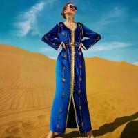 ราคา เดรสกำมะหยี่สีน้ำเงินเข้ม, แฮนด์เมด, ชุดปาร์ตี้, เดรสยาว, ระดับไฮเอนด์และราคาไม่แพง, หรูหราและหลากหลาย, แฟชั่นเรียบหรู, พร้อม Rhinestones, BA ชุดเดรส ผู้ หญิง อิสลาม แบบ กางเกง (1732312282722962292)