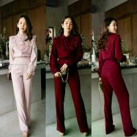 ราคา ️ Vshopbrand #4225 Set เสื้อ+กางเกง ชุดเซ็ต ชุดกางเกง ชุดขายาว ชุดเซ็ตขายาว ชุดทำงาน ชุดไปงาน ชุดออกงาน ชุดสวย ชุดสีแดง (1734147506695275520)