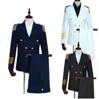 ราคา ชุดกัปตันกองทัพเรือ, ชุดกะลาสีพีค, ชุดเบลเซอร์บุรุษ, ชุดแจ็คเก็ตวงเดินขบวนทหาร, สำหรับผู้ใหญ่, เสื้อโค้ท + กางเกง (1730125135681783823)