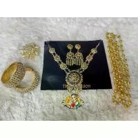 ราคา [พร้อมส่ง] เครื่องประดับชุดไทย ชุดสร้อย เข็มกลัด กำไล สังวาลย์ ครบเซต (1733812294676546670)