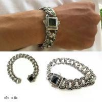 ราคา สร้อยข้อมือ นิลดำ 14มิล คริสตัลดำ Crystal สแตนเลสแท้100% โซ่ โซ่ข้อมือ เลสข้อมือ ข้อมือ กำไล ข้อมือผู้ชาย (1729439425090324885)