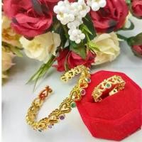 ราคา DIDGO2 กำไล แหวน โอมนพเก้า งานชุบทอง ฟรีไซส์ปรับได้ตามข้อมือ k724 (1733901700693328936)