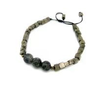 ราคา กำไลPyrite​ ไพไรต์​ 4mm.​ ไหมดำ 8mm. ชุดมงคล (1729549966461012414)