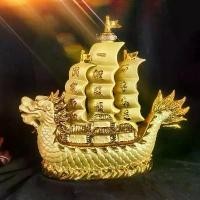 ราคา เรือมังกร เรือสำเภา ขวดเหล้างานเซรามิกรูปปั้น สีทองพ่นทรายเนื้อทรายระยิบระยับ ตกแต่งบ้านเสริมฮวงจุ้ย ของขวัญ (1734359767646504686)