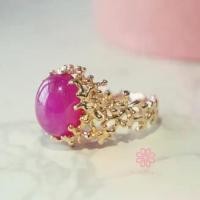 ราคา Rosen'marry/ แหวนทับทิมแท้ ตัวเรือนเงินแท้925 ชุบพิงค์โกวล แหวนพลอยแท้เสริมดวง ของขวัญ RR001 (1731375471825423298)