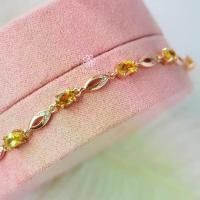 ราคา Rosen'marry/ สร้อยข้อมือพลอยแท้ ซิทริน ตัวเรือนเงินแท้ 925 ชุบทอง จัดส่งฟรี RB039, พลอยแท้เสริมดวง , ของขวัญ (1729833402499763138)