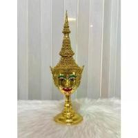 ราคา ♤เศียรครู หัวโขน พระลักษณ์ งานเรซิ่น ปิดทองเค พร้อมฐานปิดทอง งานสวย ของที่ระลึก ของตกแต่งบ้าน ของขวัญ khon mask❖ (1733678233870304345)