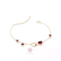 ราคา Rosen'marry/ สร้อยข้อมือพลอยแท้ โกเมน ตัวเรือนเงินแท้ 925 ชุบทอง จัดส่งฟรี RB041, พลอยแท้เสริมดวง , ของขวัญ (1729839331515796418)