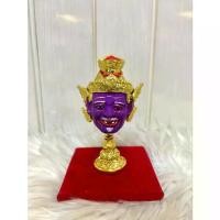 ราคา ✷เศียรครู ปู่ฤาษีนารายณ์ กว้าง 2 นิ้ว สูง 4 นิ้ว เรซิ่น ปิดทองเค พร้อมฐานปิดทอง งานสวย ของตกแต่งบ้าน ของขวัญ khon mask❉ (1733677878633661659)