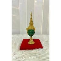 ราคา ☸เศียรครู หัวโขน พระราม กว้าง 2 นิ้ว สูง 6 นิ้ว เรซิ่น ปิดทองเค พร้อมฐานปิดทอง งานสวย ของที่ระลึก ของขวัญ khon mask☞ (1733678205376758810)