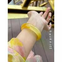 ราคา 2025 สร้อยข้อมือหยกมังกรสีเหลืองน้ำแข็งสูง กำไลหยกไหมสีทองธรรมชาติ กำไลข้อมือกึ่งภูเขาน้ำ Osmanthus Brew สร้อยข้อมือสี Jadeite สีเหลือง ของขวัญ (1732648785574921514)