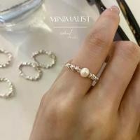 ราคา 【ของแท้ 100%】 iDEAL✨แหวนไข่มุก Minimalist แหวนเงินแท้ แหวนปรับขนาดได้ แหวนแฟชั่นไข่มุก แฟชั้นผู้หญิง ของขวัญ (1732662811308230353)