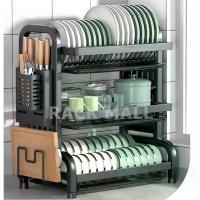 ราคา RACKที่วางจาน ชั้นวางจาน ชั้นคว่ำจาน 3ชั้น ที่คว่ำจาน ชั้นวางจานสแตนเลส เครื่องครัว ชั้นวางของในครัว ถุง แก๊ส ไม้ วาง ของ ห้อง ครัว และ อื่นๆ กล่อง เก็บ ถ้วย ดูด มินิมาร์ท (1732949040112764839)