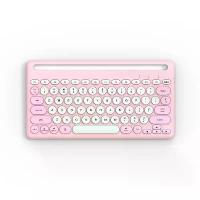 ราคา คีย์บอร์ด Bluetooth แบบมีช่องใส่ซิม 4 Channel ระบบ Dual Mode เข้ากันได้กับ iPad iPhone Huawei รูปทรงปุ่มกลม พกพาสะดวก สำหรับแท็บเล็ตและสมาร์ทโฟน (1733930826727785956)