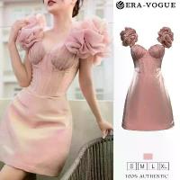 ราคา Eravogue ชุดเดรสสีชมพู งานพรอม งานแต่ง เดรสปาดไหล่ ราตรี (1733913424119301540)