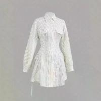 ราคา แบรนด์ชุดเดรสเชิ้ตทรงเข้ารูปลายทางสไตล์ใหม่ ดีไซน์ลายสีขาว แขนยาว ดีไซน์มีกระเป๋า สำหรับผู้หญิง เช่า เที่ยว อาฟเตอร์ปาร์ตี้ dress ออกงาน เพื่อน เจ้าสาว สีฟ้า แดง งานแต่ง ชุด พ่อแม่ (173375971088194062