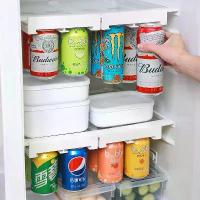 ราคา ชั้นวางกระป๋องเก็บเครื่องดื่ม, ตู้เย็น, ขวดเบียร์และโค้กกระป๋องแขวน, ชั้นวางจัดระเบียบสองแถว, ชั้นเก็บของในครัว (1732248566909536711)