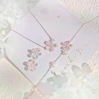 ราคา เซ็ต สร้อยคอ , สร้อยข้อมือ ต่างหู เงินแท้ 92.5% ส่งฟรี EMS รุ่น Floral ขายร้อน (1734122064418867083)