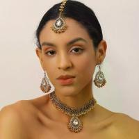 ราคา ชุดเครื่องประดับสามชิ้น สร้อยคอ ต่างหู และจี้มุกอัญมณีอินเดีย แฟชั่นย้อนยุค สร้อยคอแบบคอ ต่างหูแบบหยดน้ำ (1733869425158686187)