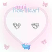 ราคา Fairybaby ต่างหู mini bow heart ต่างหู ตุ้มหู รูปหัวใจ ล้อมด้วยเพชรจิ๋วสีขาว รูปโบว์ขนาดเล็ก จิ๋ว สีเงิน ตรงกลาง สวยงาม (1732063532586337370)