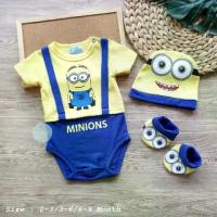 ราคา ▨✲ชุดเด็กน่ารัก บอดี้สูทหมวก ถุงเท้า มินเนี่ยน (1734097410775221620)