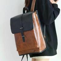 ราคา กระเป๋าเป้สะพายหลังผู้หญิงแบบลำลอง สายสะพายปรับได้ ช่องใส่แท็บเล็ตและช่องเก็บของหลายช่อง สีน้ำตาลอ่อน/เทา/ดำ ซับในไนลอนและขอบหนังกลับน้ำมัน สำหรับทำงาน ท่องเที่ยว ช้อปปิ้ง กระเป๋ (1733601807807382804)