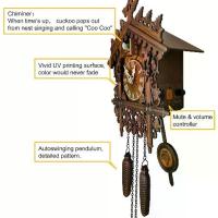 ราคา นาฬิกา Cuckoo สไตล์กระท่อมสไตล์ดั้งเดิม ดีไซน์ป่าเขาดำ ตกแต่งผนังบ้าน (1733258541597165001)