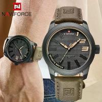 ราคา นาฬิกาข้อมือผู้ชาย แบรนด์ NAVIFORCE แบรนด์หรูที่ดีที่สุด กันน้ำ สายหนัง เหมาะสำหรับกีฬา ทหาร และธุรกิจ ระบบควอตซ์ นาฬิกาข้อมือผู้ชาย รุ่น 9202 นาฬิกา vintage ا ل ف ج ر ของ แท้ (1733609485031212117)