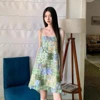 ราคา ชุดเดรสสั้นผู้หญิงลายลูกไม้แบบไล่สี ดีไซน์ A-line สายรัดสำหรับวันหยุดชายหาด ปาร์ตี้ ออกงานกลางคืน เซ็กซี่ สไตล์เกาหลี ชุดบอดี้คอน ชุดกี่เพ้า สไตล์จีน แขนสั้น ยาว ซาติน (1734126284863014462)