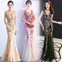 ราคา ชุดราตรีสไตล์เกาหลี กระโปรงทรงหางปลา เดรสยาว สไตล์เจ้าหญิง ปาร์ตี้ งานเลี้ยง ชุดทำงาน เดรสยาวปานกลาง งาน (1733489944440243403)