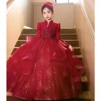 ราคา ชุดเดรสสีแดงไวน์สำหรับเด็กผู้หญิง สวยงาม หรูหรา ชุดเล็ก ฤดูใบไม้ร่วง หรูหราเบา ใหม่ ปีใหม่ งานเลี้ยงวันเกิด ชุดแสดงเปียโน (1733922470097421465)
