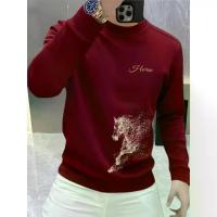 ราคา บรรลุความสำเร็จทันที|ปีม้า แบรนด์ทันสมัย เสื้อกันหนาวผู้ชายสีแดงไวน์ ปีใหม่ 2026 เสื้อฤดูใบไม้ร่วงฤดูหนาวสีแดง (1733975428249520002)