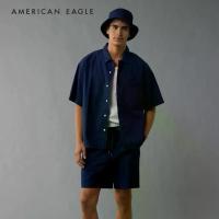 ราคา American Eagle Poolside Button-Up Shirt เสื้อเชิ้ต ผู้ชาย แขนสั้น (NMSH 015-2752-405) (1734216619958306076)