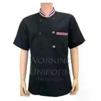 ราคา เสื้อกุ๊กแขนสั้นสีดำ คอธงชาติ รหัสสินค้า 10501001 - ผู้ชาย (1734316925514581886)