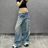 ราคา กางเกงยีนส์ขาด unisex ดีไซน์สวย ขากว้าง สำหรับผู้หญิง ทรงหลวม ลำลอง สลิมมิ่ง กางเกงขายาว แฟชั่นฤดูร้อน มาใหม่ในปี 2025 ยีนส์ วินเทจ hara baggy jeansผู้ชาย ลีวาย ริมแดง 501 แท้ samurai jeans nct (17317