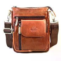 ราคา Chinatown Leather กระเป๋าสะพาย ผู้ชาย หนังวัวแท้ แนบตัว สี น้ำตาลแทน (1733914641527178912)