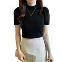 ราคา แขนสั้น เสื้อยืดผู้หญิง สง่างาม ทรงเข้ารูป คอสูงครึ่งตัว เสื้อเชิ้ตบาง แขนพอง เสื้อถัก เสื้อสั้น ทรงเข้ารูป เสื้อเบลาส์และเสื้อเชิ้ต เสื้อ ไหม พรมคาร์ดิแกน เสื้อ แขนยาว ผู้หญิง ไหม พรม สวม หัว (173310