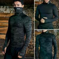 ราคา เสื้อยืดลายพรางผู้ชาย Streetwear คอเต่าตัวอักษรสีทึบ สลิมฟิต แห้งเร็ว เพาะกาย Bottoming ฟิตเนส ฤดูใบไม้ผลิฤดูใบไม้ร่วง (1734304594579850699)