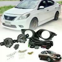 ราคา คุณภาพรับประกันได้ ไฟตัดหมอก ไฟสปอร์ตไลท์ รุ่น นิสสัน อัลเมร่า NISSAN ALMERA ปี 2011 - 2013 พร้อมครอบ สีดำด้าน และชุดสายไฟ 1 ชุด Car รถยนต์ รถจักร Led (1731662338443807423)