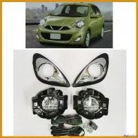 ราคา deplorshop แบบพกพา ไฟตัดหมอก สปอร์ตไลท์ NISSAN MARCH มาร์ช 2013-2018 ขอบชุบ Car รถจักร รถยนต์ หลอดไฟ (1730382141917857931)